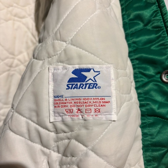 Vintage Boston Celtics Starter Jacket XL 80s 90s NBA Green Satin Bomber - Picture 12 of 16